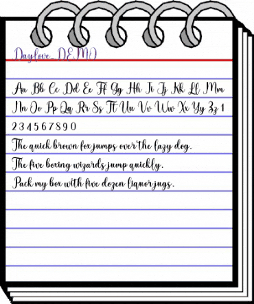 Daylove_DEMO Regular animated font preview Daylove_DEMO Regular animated font preview