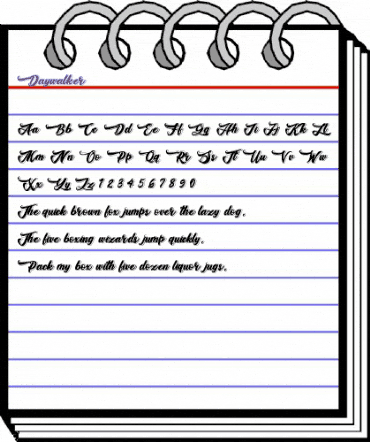 Daywalker Regular animated font preview Daywalker Regular animated font preview