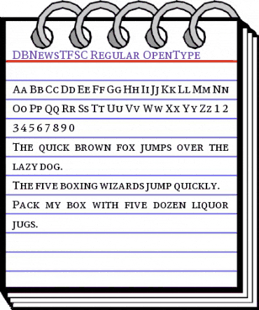 DB News TF SC Regular animated font preview