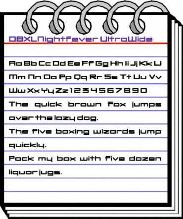 DBXLNightfever UltraWide animated font preview DBXLNightfever UltraWide animated font preview