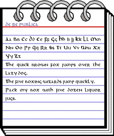 de re publica Regular animated font preview