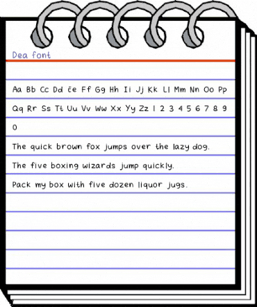 Dea font Regular animated font preview