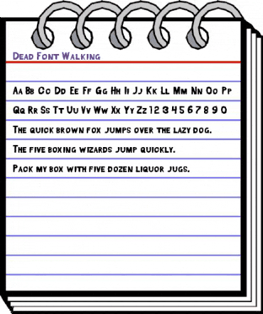 Dead Font Walking Regular animated font preview Dead Font Walking Regular animated font preview