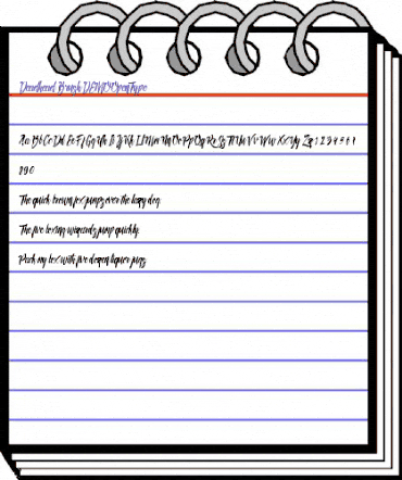 Deadhead Brush Regular animated font preview