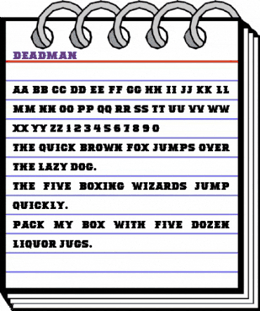 deadman Regular animated font preview deadman Regular animated font preview