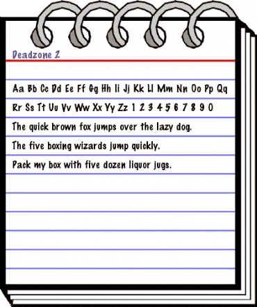 Deadzone 2 Regular animated font preview
