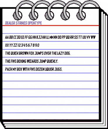 Dealer Strikes Regular animated font preview Dealer Strikes Regular animated font preview