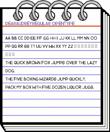 Dear Audrey Regular animated font preview