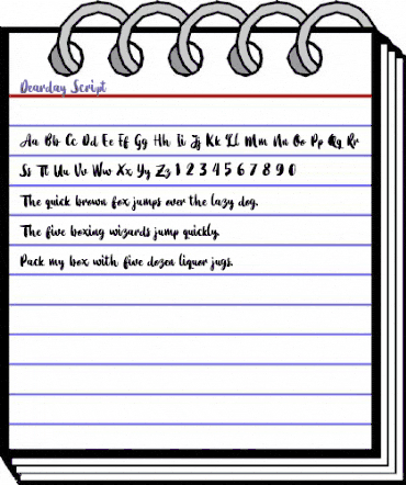 Dearday Script Regular animated font preview Dearday Script Regular animated font preview