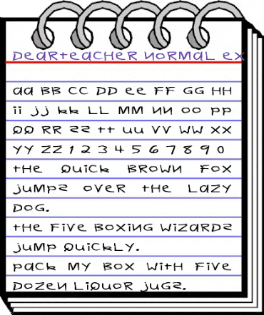 DearTeacher-Normal Ex Regular animated font preview