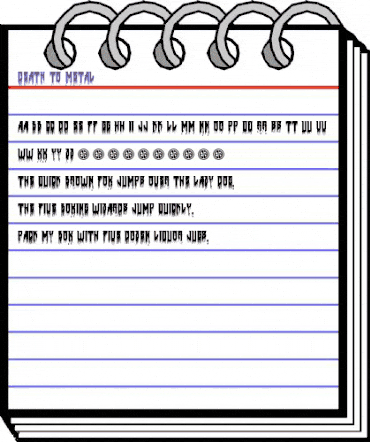 Death to Metal Regular animated font preview