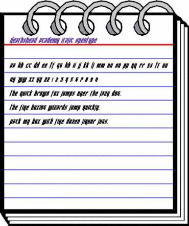 Deathshead Academy Italic Italic animated font preview Deathshead Academy Italic Italic animated font preview