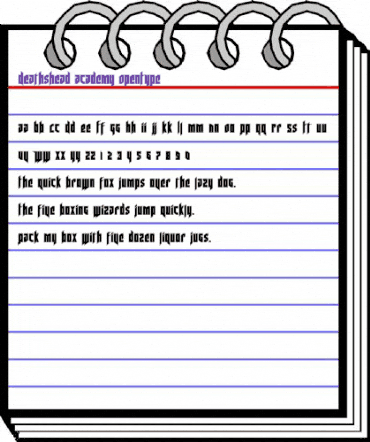 Deathshead Academy Regular animated font preview Deathshead Academy Regular animated font preview