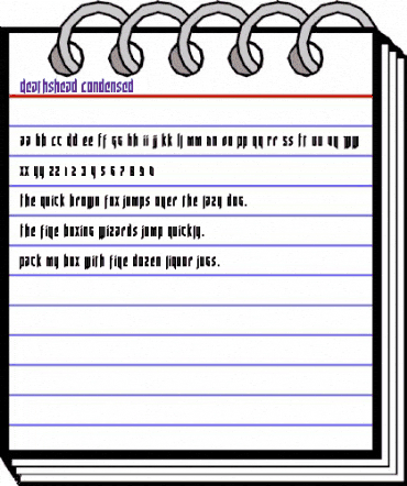 Deathshead Condensed Condensed animated font preview Deathshead Condensed Condensed animated font preview