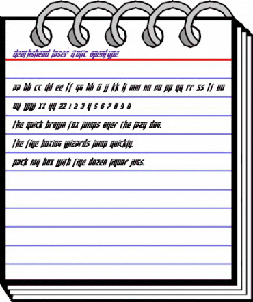 Deathshead Laser Italic Italic animated font preview Deathshead Laser Italic Italic animated font preview