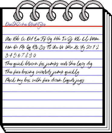 DeathZone Regular animated font preview