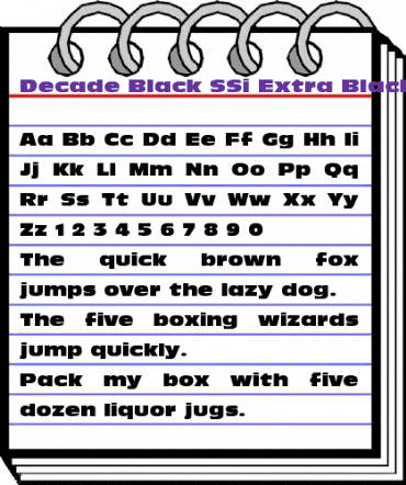 Decade Black SSi Extra Black animated font preview