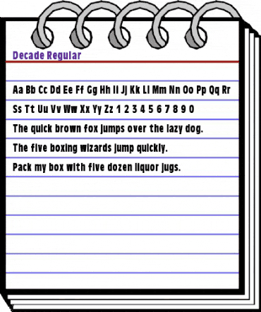 Decade Regular animated font preview Decade Regular animated font preview