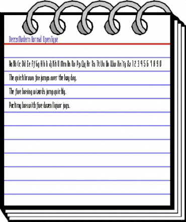 DeccoModern Normal animated font preview DeccoModern Normal animated font preview