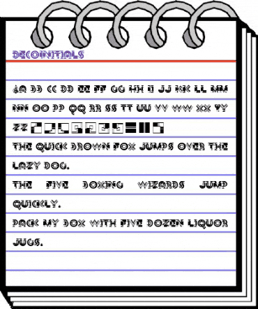 DecoInitials Regular animated font preview DecoInitials Regular animated font preview
