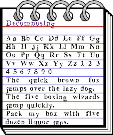 Decomposing Regular animated font preview