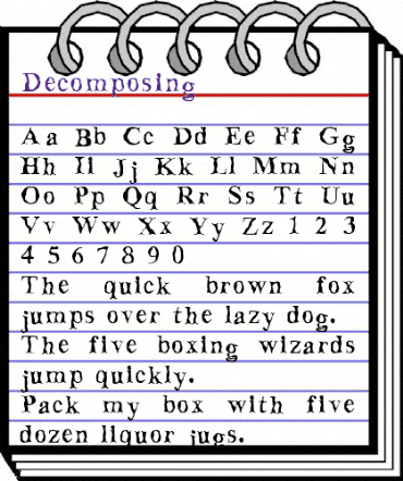 Decomposing Regular animated font preview Decomposing Regular animated font preview
