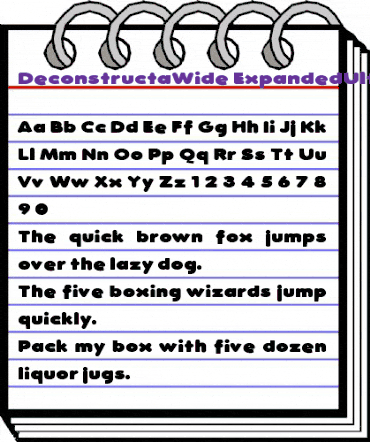 DeconstructaWide Regular animated font preview DeconstructaWide Regular animated font preview