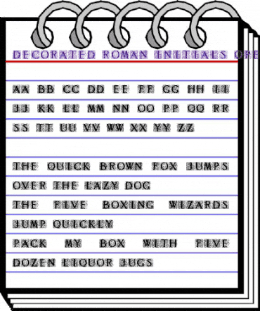 Decorated Roman Initials Regular animated font preview Decorated Roman Initials Regular animated font preview
