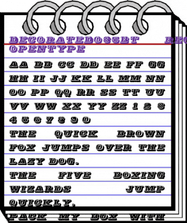 Decorated 035 Regular animated font preview Decorated 035 Regular animated font preview