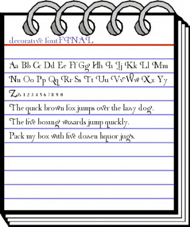 decorative fontFINAL Regular animated font preview