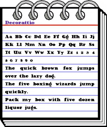 Decorattio Regular animated font preview Decorattio Regular animated font preview