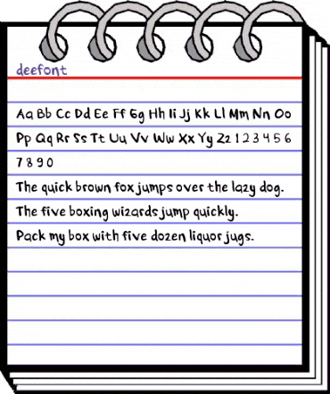 deefont Regular animated font preview