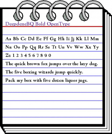 Deepdene BQ Regular animated font preview Deepdene BQ Regular animated font preview