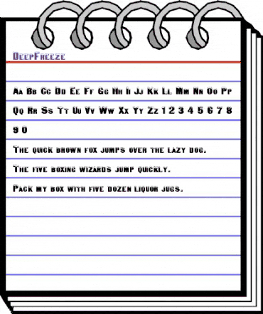 DeepFreeze Regular animated font preview DeepFreeze Regular animated font preview