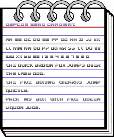 Defcon Zero Gradient Regular animated font preview Defcon Zero Gradient Regular animated font preview