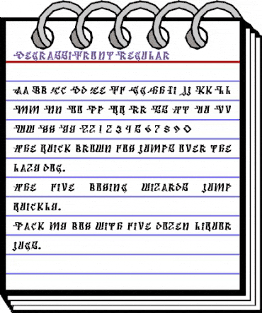 Degrassi Front animated font preview Degrassi Front animated font preview