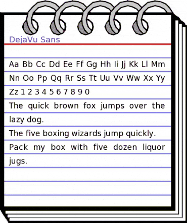 DejaVu Sans Book animated font preview