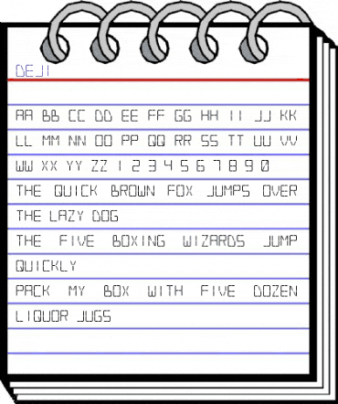 DeJi Regular animated font preview