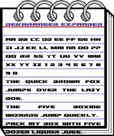 Dekaranger Expanded Expanded animated font preview Dekaranger Expanded Expanded animated font preview