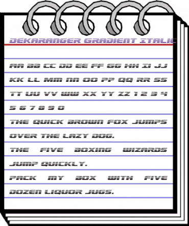 Dekaranger Gradient Italic Italic animated font preview Dekaranger Gradient Italic Italic animated font preview