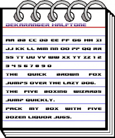 Dekaranger Halftone Regular animated font preview Dekaranger Halftone Regular animated font preview
