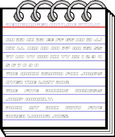Dekaranger Outline Italic Italic animated font preview