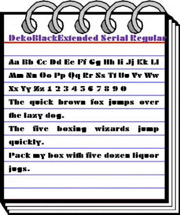 DekoBlackExtended-Serial Regular animated font preview