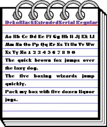 DekoBlackExtendedSerial Regular animated font preview DekoBlackExtendedSerial Regular animated font preview