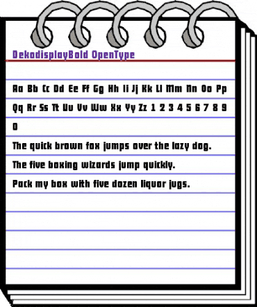 DekodisplayBold Regular animated font preview DekodisplayBold Regular animated font preview