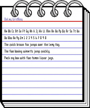 Delay-Grid Regular animated font preview