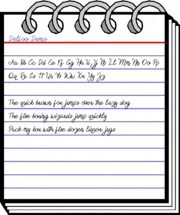 Delfoo Regular animated font preview