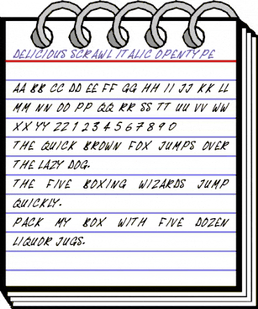 Delicious Scrawl Italic animated font preview Delicious Scrawl Italic animated font preview