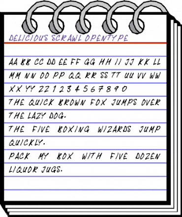 Delicious Scrawl Regular animated font preview Delicious Scrawl Regular animated font preview