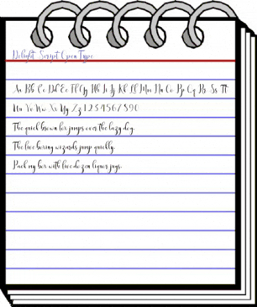 Delight Script Regular animated font preview Delight Script Regular animated font preview